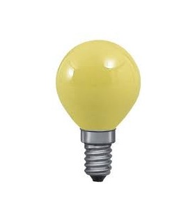 LÁMPARA. ESFÉRICA 15W-230V E14 AMARILLA