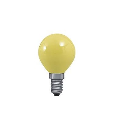 LÁMPARA. ESFÉRICA 15W-230V E14 AMARILLA