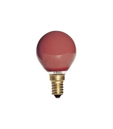 LÁMPARA. ESFÉRICA 15W-230V E14 ROJO
