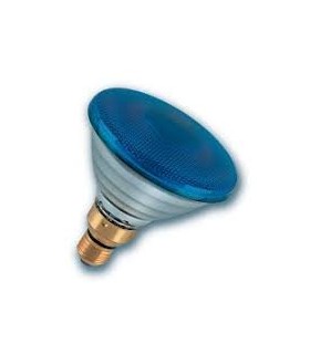 PAR 38 AZUL 80W-230V FLOOD E-27