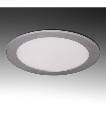 Placa de LEDs Circular ECOLINE 225m 18W 1350Lm 30.000H Aro Color Plata
