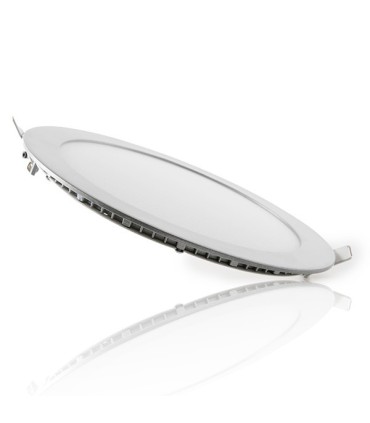Placa de LEDs Circular ECOLINE 225m 18W 1350Lm 30.000H Aro Color Plata