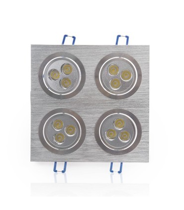 Foco Downlight de LEDs Cuadrado 12W 1200Lm 30.000H