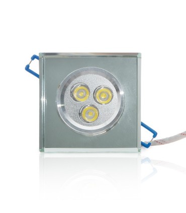 Foco Downlight de LEDs Cuadrado 3W 300Lm 30.000H