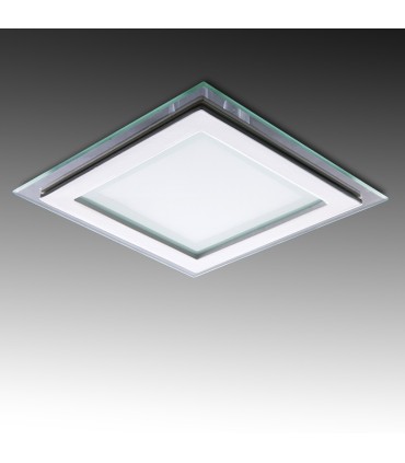 Downlights de LEDs Cuadrado con Cristal 160x160mm 12W 900Lm 30.000H