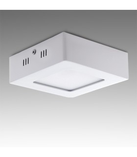 Plafón de Techo de LEDs Cuadrado de Superficie 120mm 6W 470Lm 30.000H