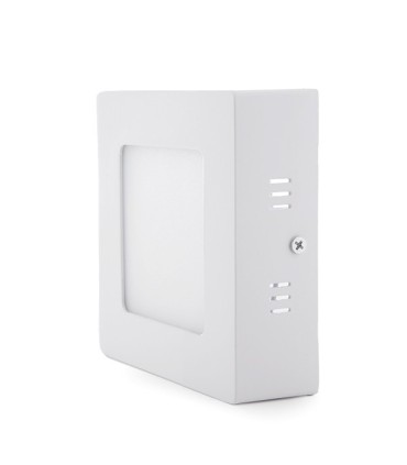 Plafón de Techo de LEDs Cuadrado de Superficie 120mm 6W 470Lm 30.000H