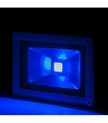 Foco Proyector de LEDs para Exterior BRICO 10W 850lm 30.000H Azul