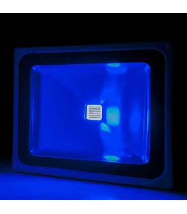 Foco Proyector de LEDs para Exterior BRICO 50W 4250Lm 30.000H Azul