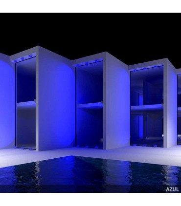 Foco Proyector de LEDs para Exterior BRICO 50W 4250Lm 30.000H Azul