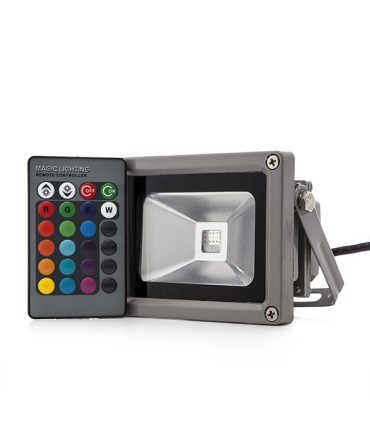 Foco Proyector de LEDs para Exterior 10W RGB con Mando Distancia
