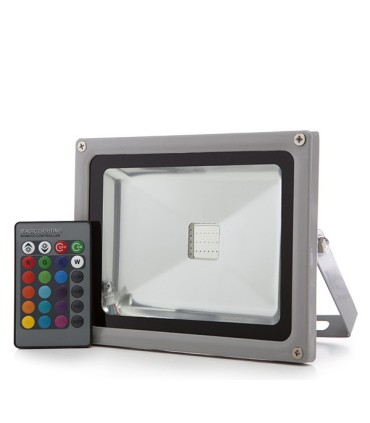 Foco Proyector de LEDs para Exterior 20W RGB con Mando Distancia