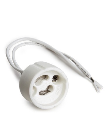 Portalámparas Cerámico GU10 Cables 160mm