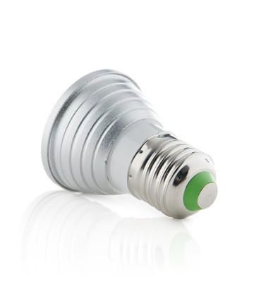 Bombilla de LEDs RGB 3W E27 con Mando a Distancia
