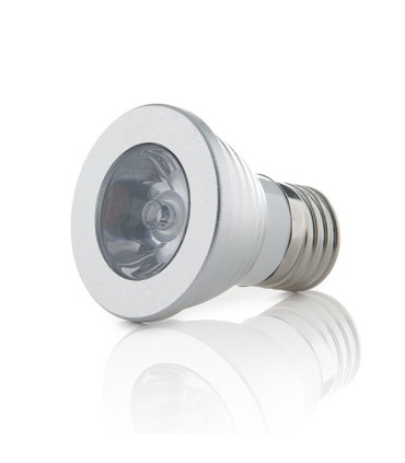 Bombilla de LEDs RGB 3W E27 con Mando a Distancia