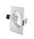 Aro Downlight Basculante Cuadrado Aluminio Color Blanco 83/83mm