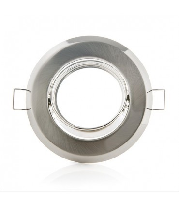 Aro Downlight Basculante Circular Acero  92mm