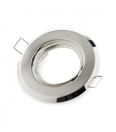 Aro Downlight Basculante Circular Acero  92mm