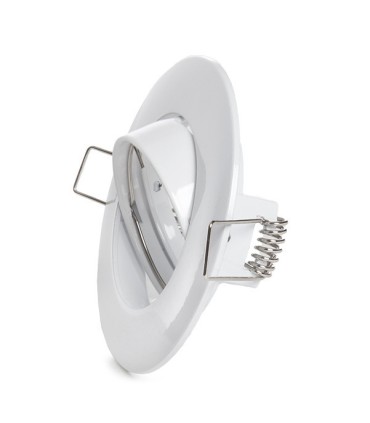 Aro Downlight Basculante Circular Aluminio Color Blanco 93mm