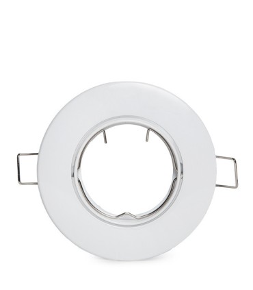 Aro Downlight Basculante Circular Aluminio Color Blanco 93mm