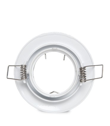 Aro Downlight Basculante Circular Aluminio Color Blanco 93mm