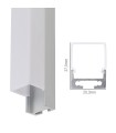 Perfil de Aluminio Curvado para Techo o Colgante para Tira de LEDs - Difusor Opal - Tira de 2 Metros