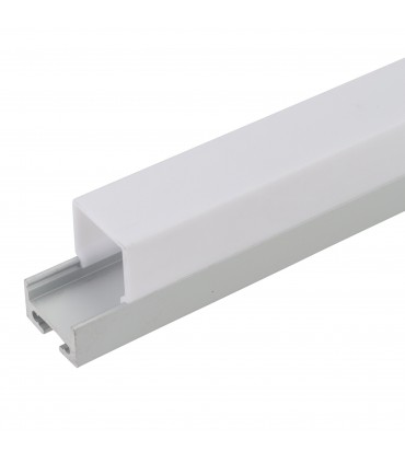 Perfil de Aluminio Curvado para Techo o Colgante para Tira de LEDs - Difusor Opal - Tira de 2 Metros