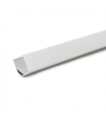 Perfíl de Aluminio para Tira de LEDs - Difusor Opal - Tira de 2 Metros