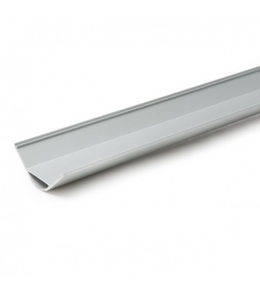 Perfíl de Aluminio para Tira de LEDs - Difusor Transparente - Tira de 2 Metros