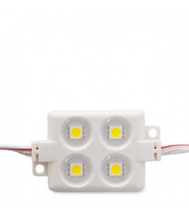 Módulo de 4 LEDs ABS Inyectado SMD5050 1,44W Blanco