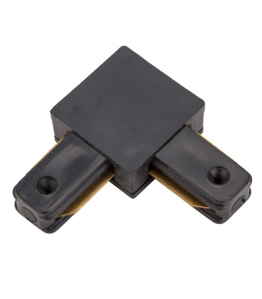 Conector 90Ø para Carril Focos de LEDs Color Negro