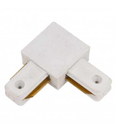 Conector 90Ø para Carril Focos de LEDs Color Blanco