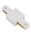 Conector Recto para Carril Focos de LEDs Color Blanco