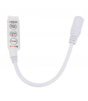 Controlador Mini para Tiras de LEDs RGB 12-24VDC hasta 144W