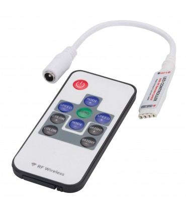 Controlador Mini para Tiras de LEDs RGB 12-24VDC hasta 288W con Mando a Distancia