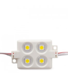 Módulo de 4 LEDs ABS Inyectado SMD5050 1,44W Blanco