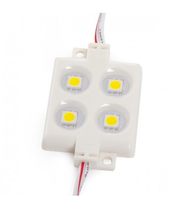 Módulo de 4 LEDs ABS Inyectado SMD5050 1,44W Blanco