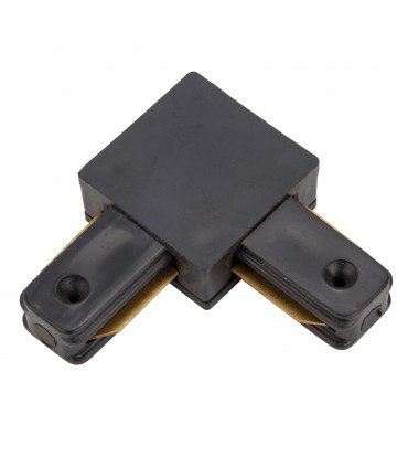 Conector 90Ø para Carril Focos de LEDs Color Negro