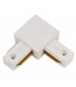 Conector 90Ø para Carril Focos de LEDs Color Blanco