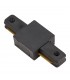 Conector Recto para Carril Focos de LEDs Color Negro