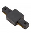 Conector Recto para Carril Focos de LEDs Color Negro