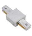Conector Recto para Carril Focos de LEDs Color Aluminio