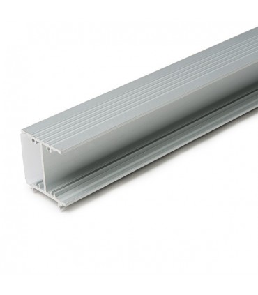 Perfíl de Aluminio para LEDS Iluminación Espejos  y Cuadros  con Difusor Opal - Tira de 1 Metro