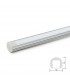 Perfíl de Aluminio para LEDS Suspendible - Difusor Opal -Tira de 2 Metros