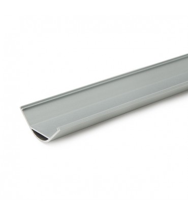 Perfíl de Aluminio para LEDS Instalación Esquinas - Difusor Opal -Tira de 1 Metro