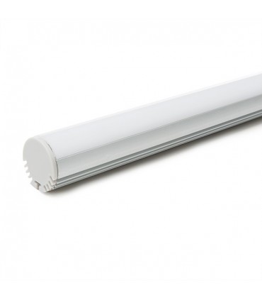 Perfíl de Aluminio para  Tiras de LEDS - Barra Armario - Difusor Opal -Tira de 2 Metros