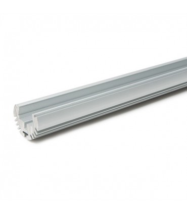 Perfíl de Aluminio para  Tiras de LEDS - Barra Armario - Difusor Opal -Tira de 2 Metros
