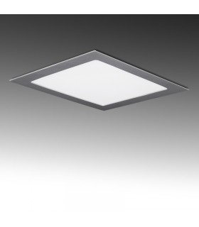 Placa de LEDs Cuadrada ECOLINE 224m 18W 1350Lm 30.000H Aro Color Plata