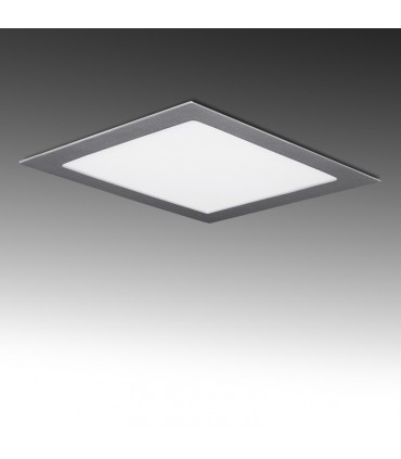 Placa de LEDs Cuadrada ECOLINE 224m 18W 1350Lm 30.000H Aro Color Plata