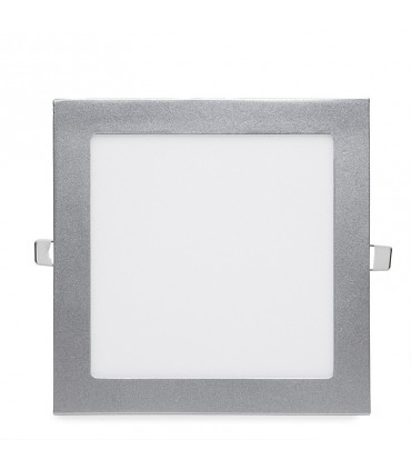 Placa de LEDs Cuadrada ECOLINE 224m 18W 1350Lm 30.000H Aro Color Plata
